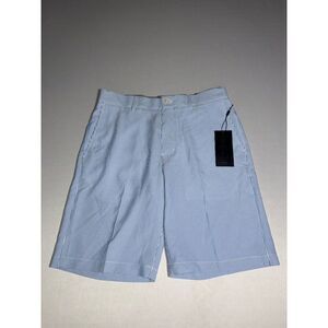 NWT Walter Hagen Powder Blue Seersucker Shorts Flat Front Size 32